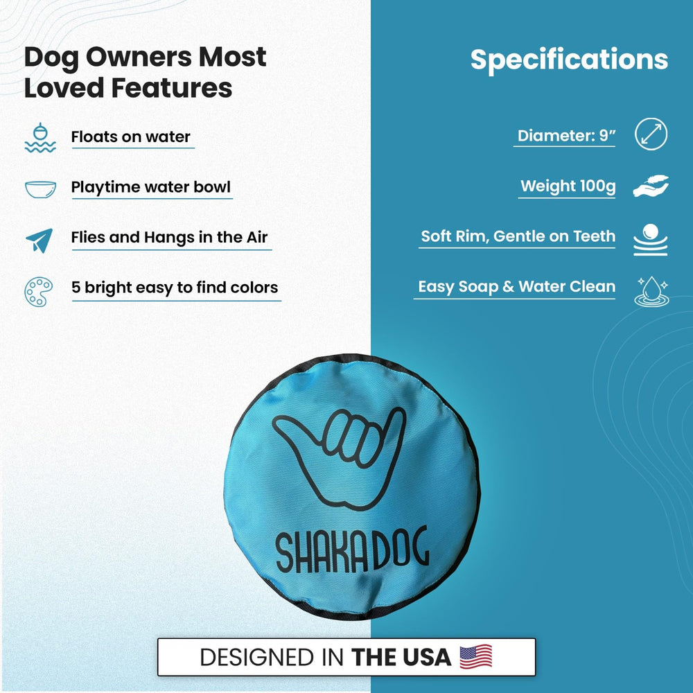 Shaka ZippyToss bright colors improve visibility in grass or water.