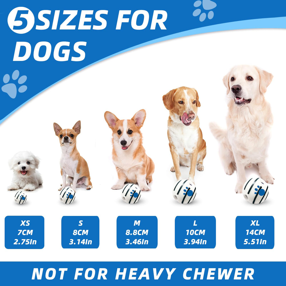 SHAKE AND LAUGH xl 14cm dog ball for larger dogs' interactive play.