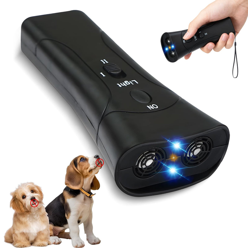 SHANGFEI Ultrasonic Pet Trainer front view showing compact design for easy daily training.