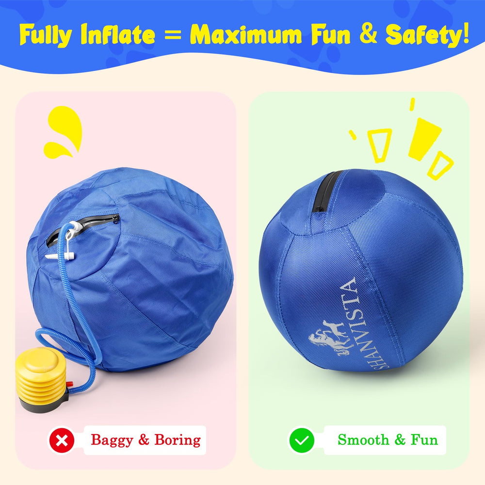 SHANVISTA 22-inch Herding Ball blue outdoor yard use supports exercise.