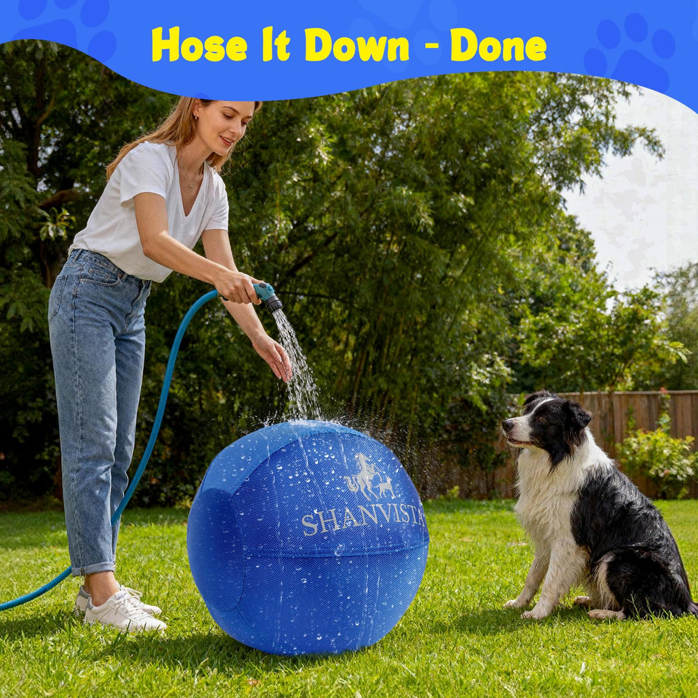 SHANVISTA 22-inch Herding Ball blue safety design provides stable rolling.