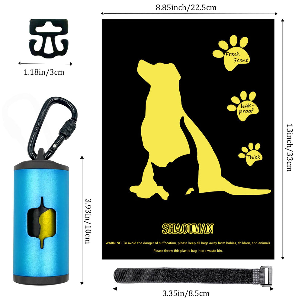 SHAOUMAN blue carabiner close-up—secure leash attachment during runs