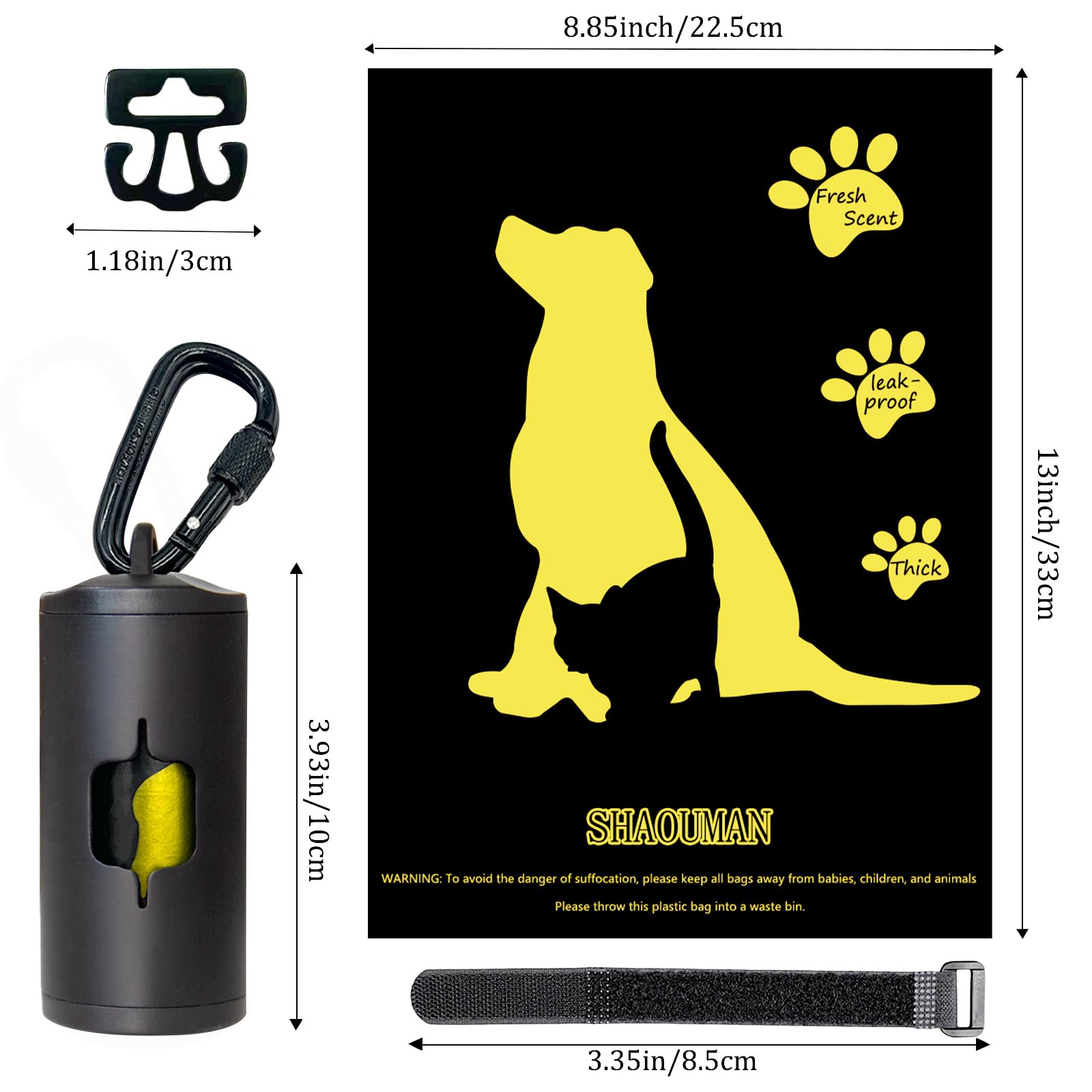 SHAOUMAN matte-finish, compact cylinder design stays discreet on sidewalks