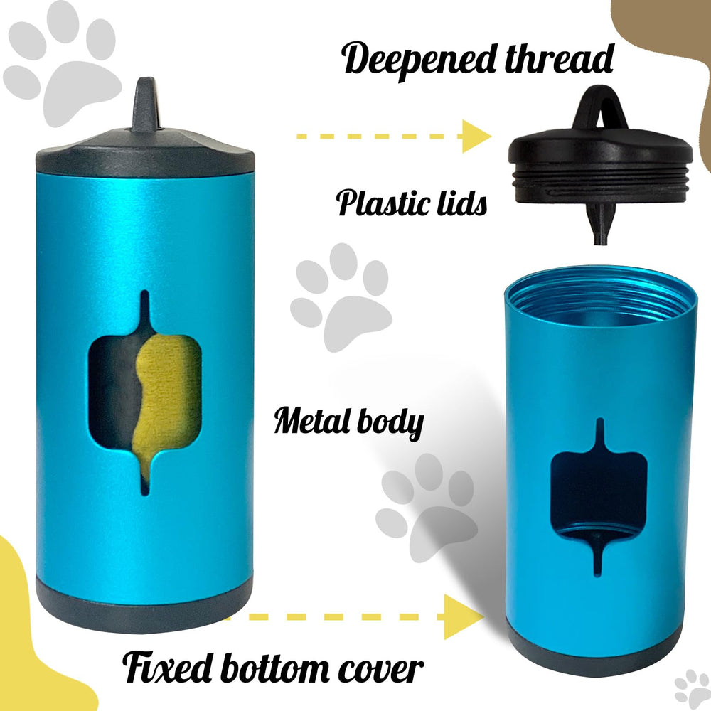 SHAOUMAN blue metal holder—side view, compact and dirt-resistant