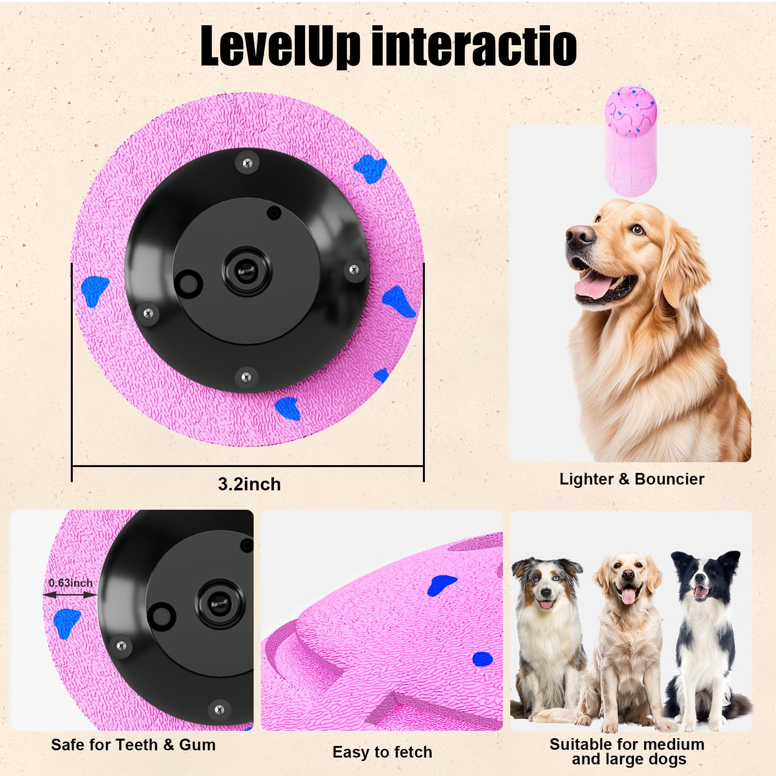Shapana Interactive Dog Ball being used with a medium to large dog for engaged play.