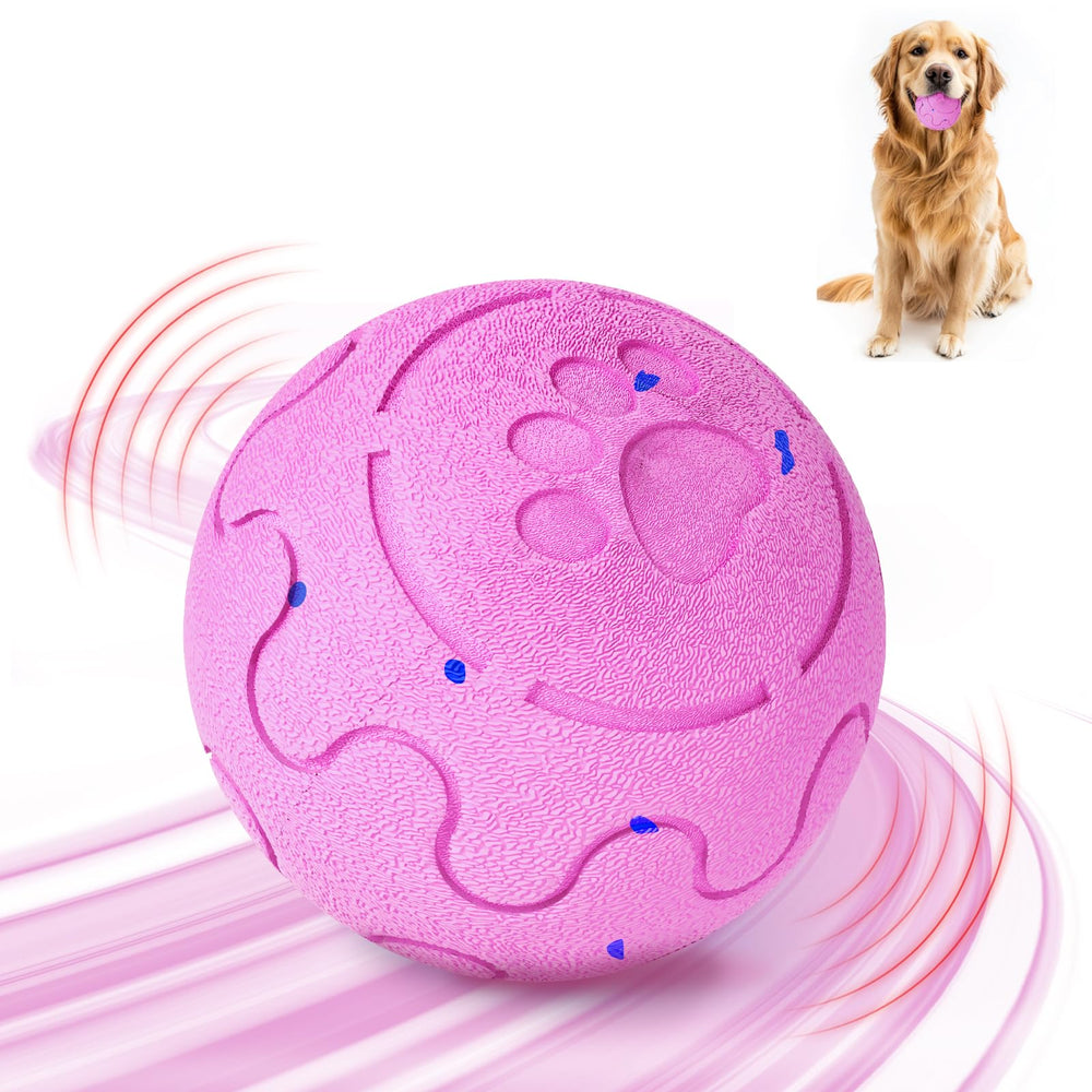 Shapana Interactive Dog Ball side view shows durable E-TPU for tough chewers.