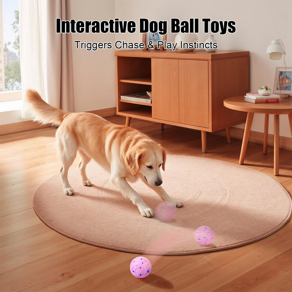 Shapana Interactive Dog Ball top view highlights rotating action and mode versatility for active dogs.