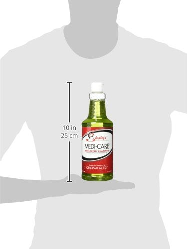 Shapley's Medi-Care Med Shampoo coat shine application showcases potential for healthier-looking fur.