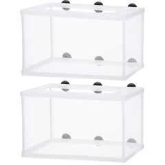 Shappy fish tank breeder net box assembly shows two-piece design for easy setup.