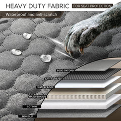 SHARLOVY back seat extender dog bed area shows three hard boards improve support