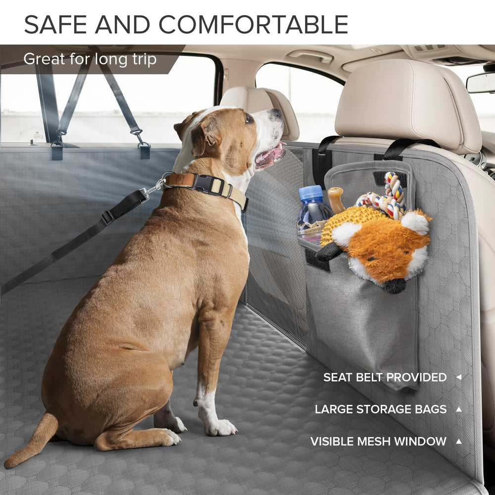 SHARLOVY back seat extender anti-slip anchors ensure secure travel setup