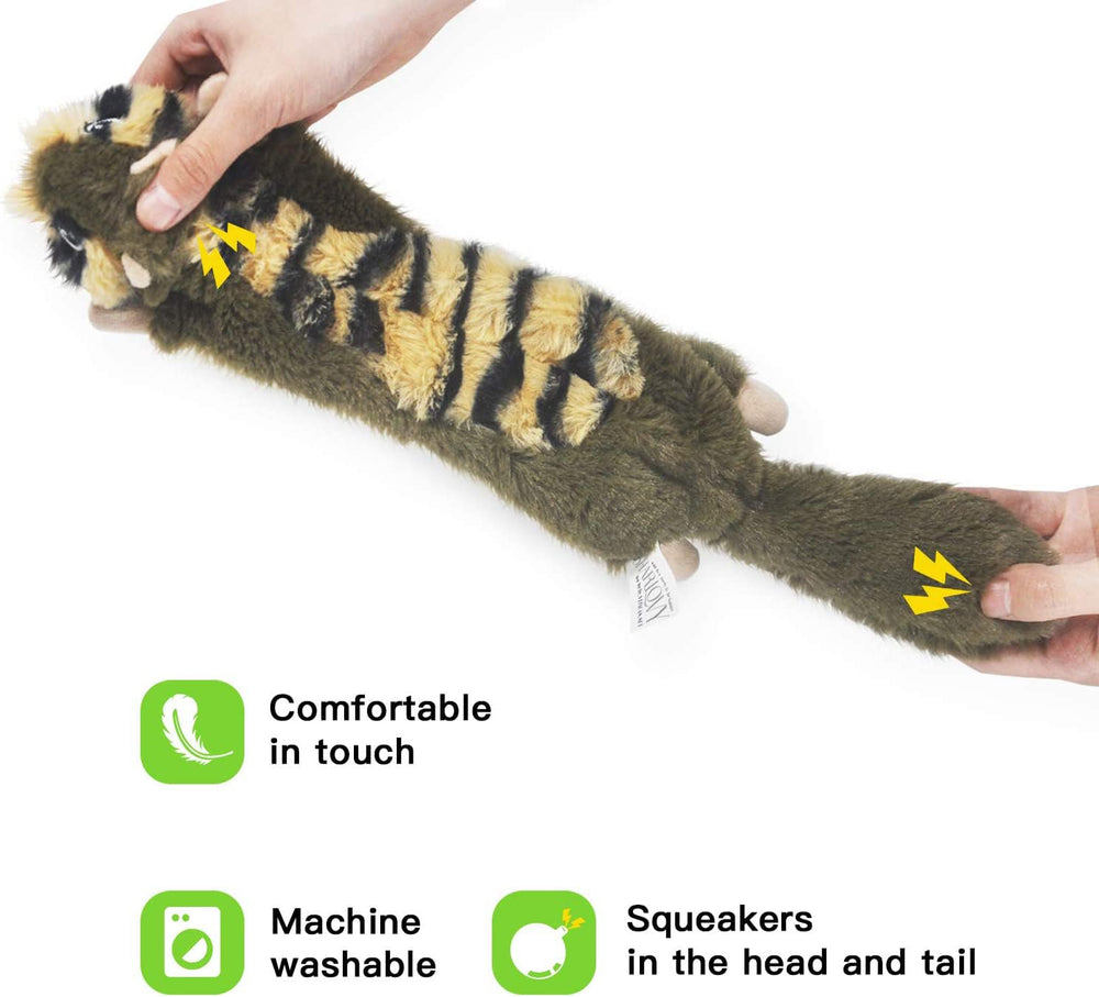 SHARLOVY lamb squeaky toy delivers plush fun with crinkle for teething relief.