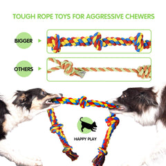 SHARLOVY five-knots-rope-toy presents varied chewing options for large dogs