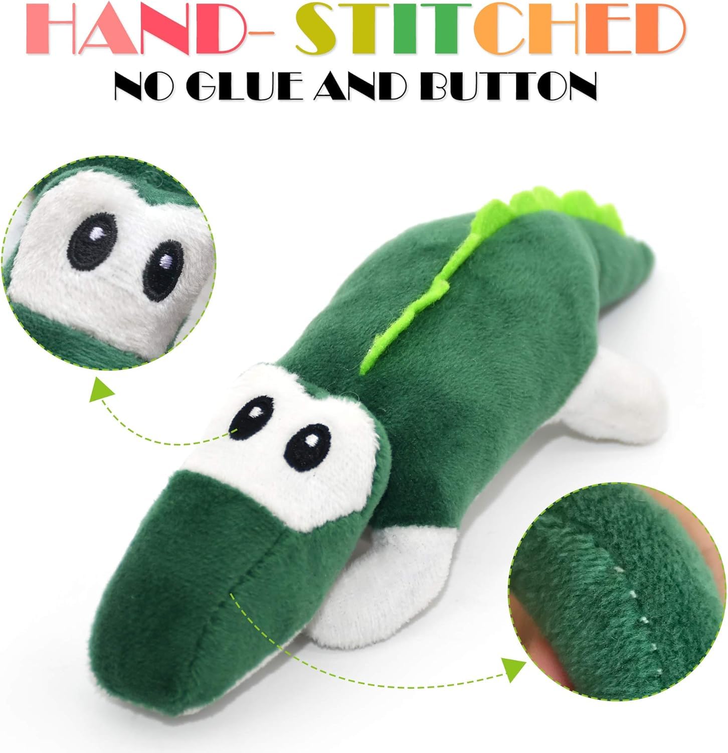 SHARLOVY rabbit plush squeaky toy for curious pups