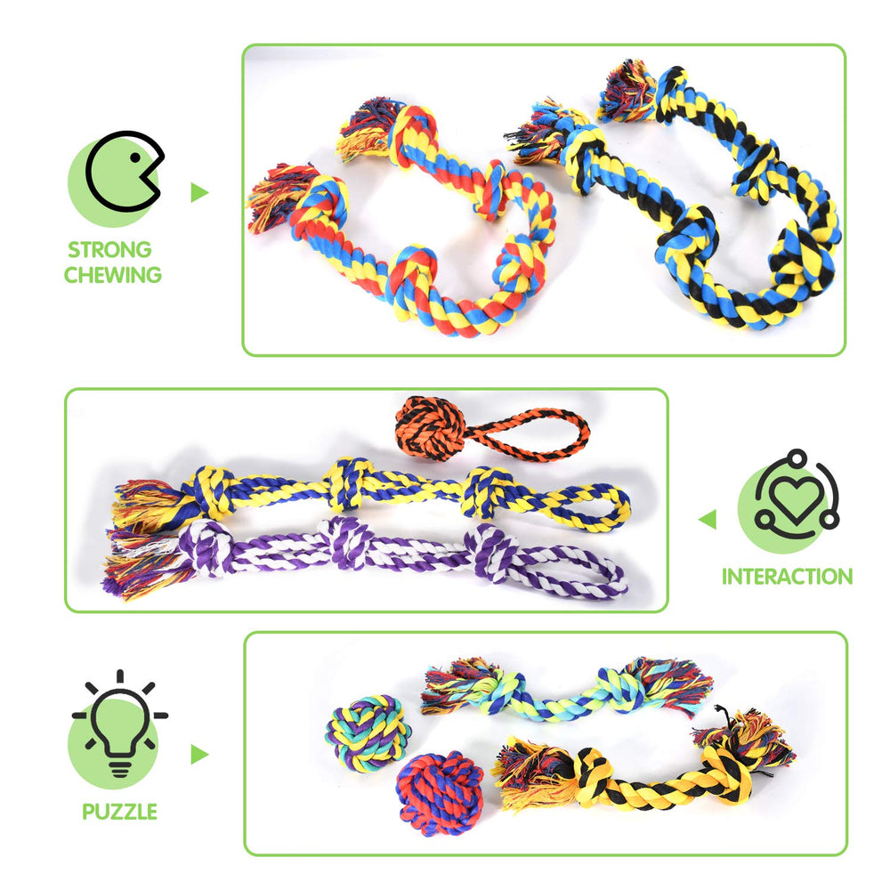 SHARLOVY multi-knots-cotton-rope-toy supports teething-friendly playtime