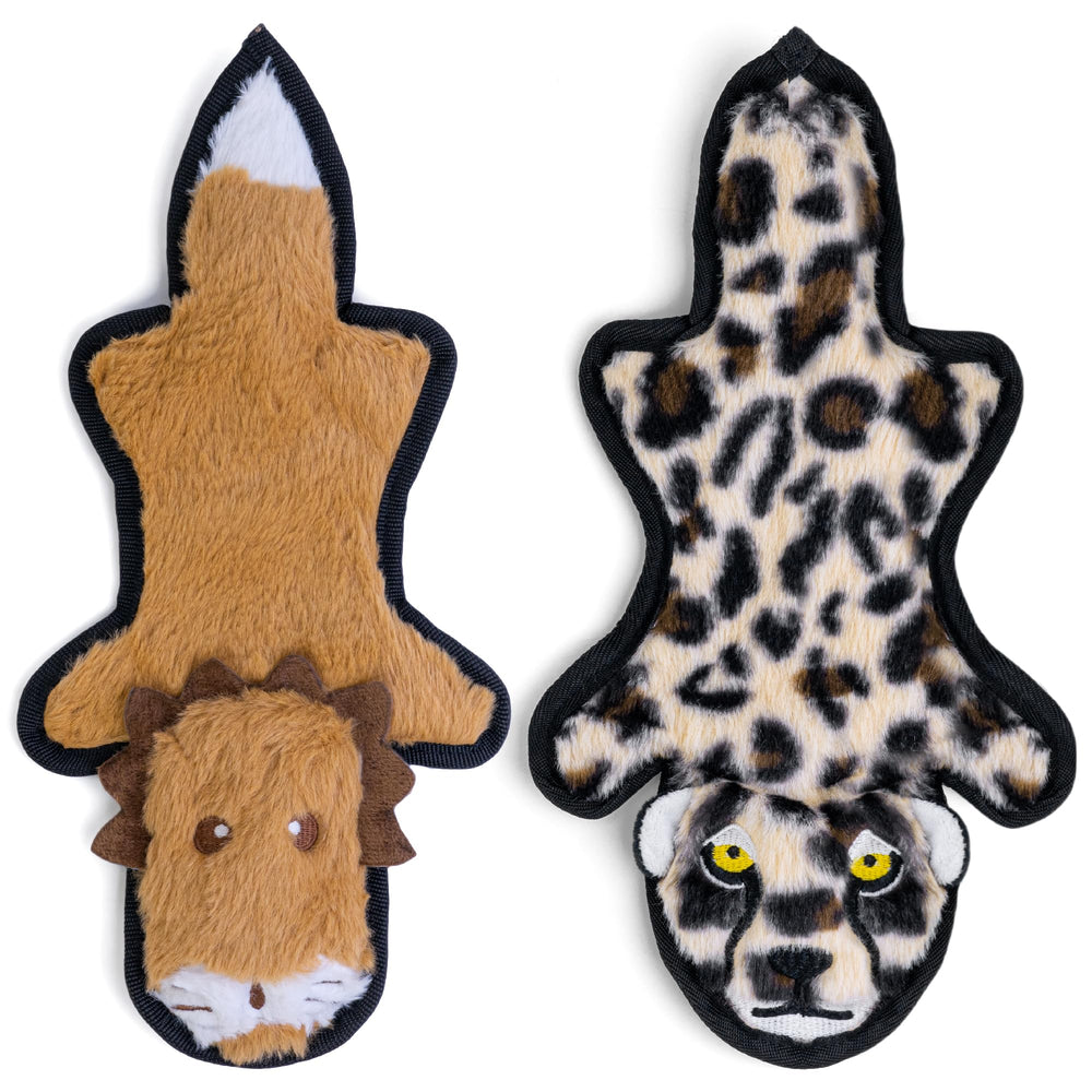 SHARLOVY No Stuffing Dog Toy with crinkle and squeak for engaging play.