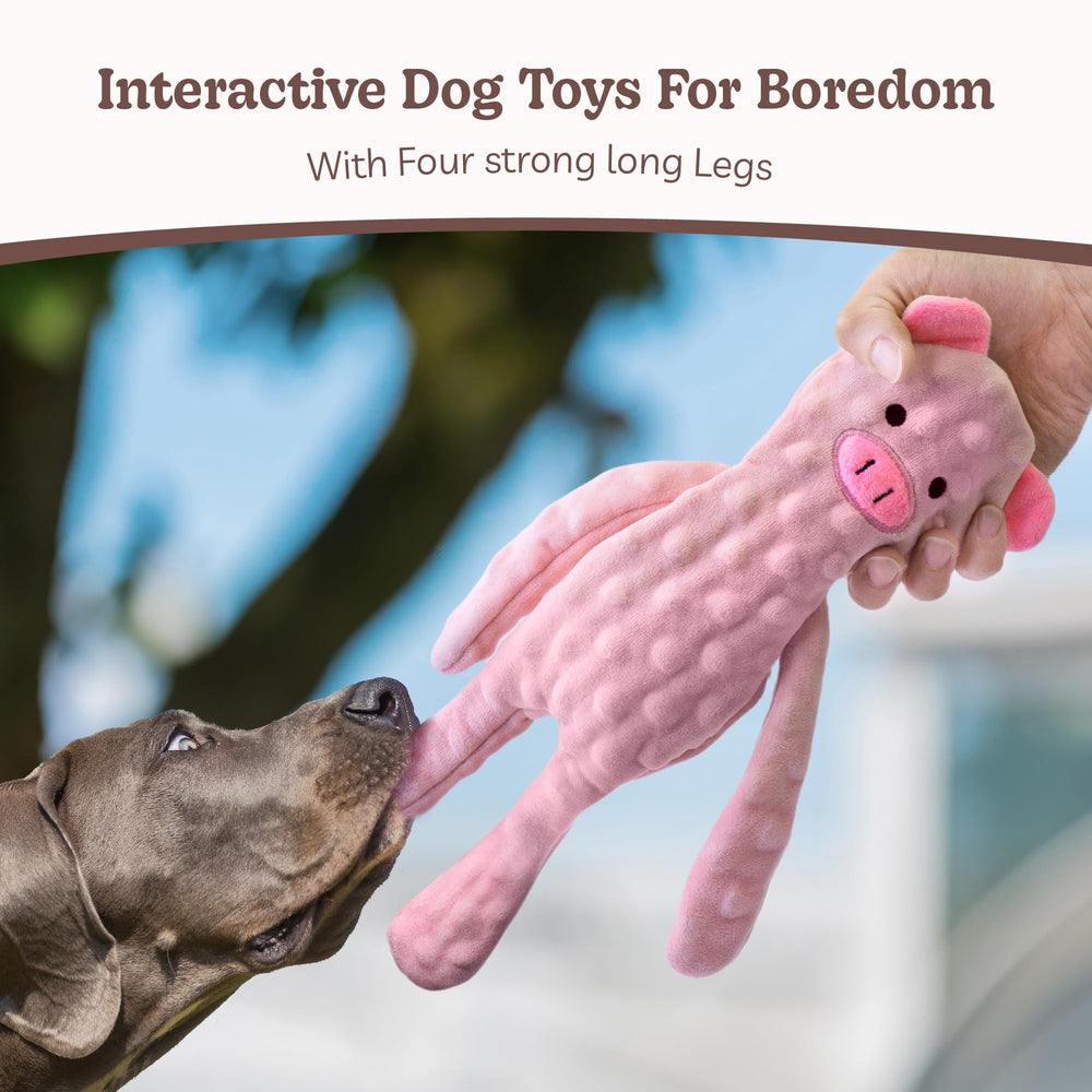 Sharlovy no stuffing dog toy cow crinkle sound sparks curiosity and reduces boredom.