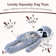 Sharlovy no stuffing dog toy hippo strong stitching for durable tug and play.