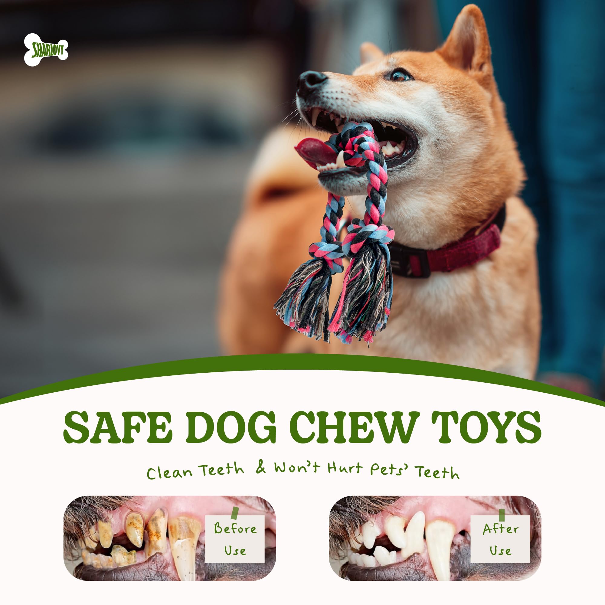 SHARLOVY small-dog chew toy designed for gentle sessions.