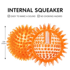 SHARLOVY Squeaky Ball orange 6-pack boosts interactive play and impulse control