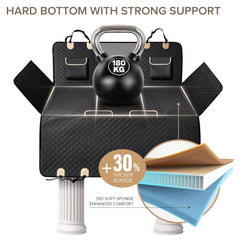 SHARLOVY XL back seat extender folded-bed mode demonstrates expanded flat space.
