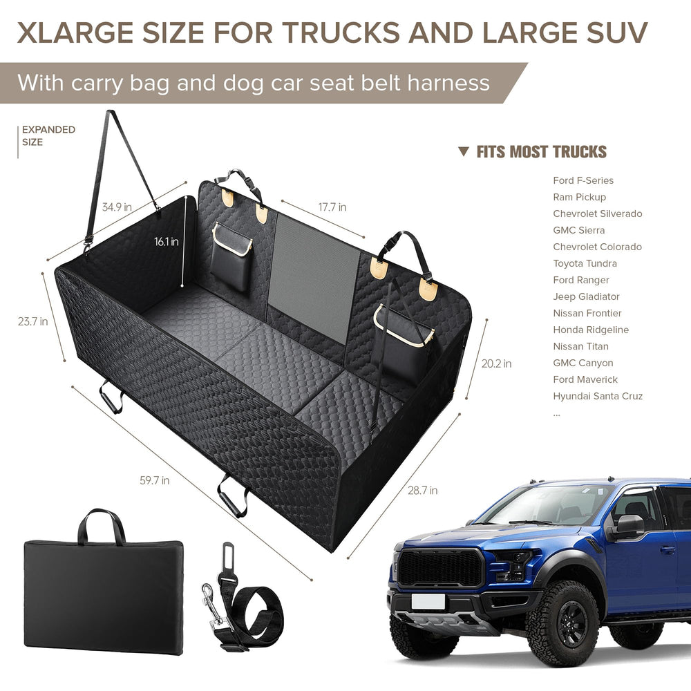 SHARLOVY XL waterproof fabric protects interior from spills.