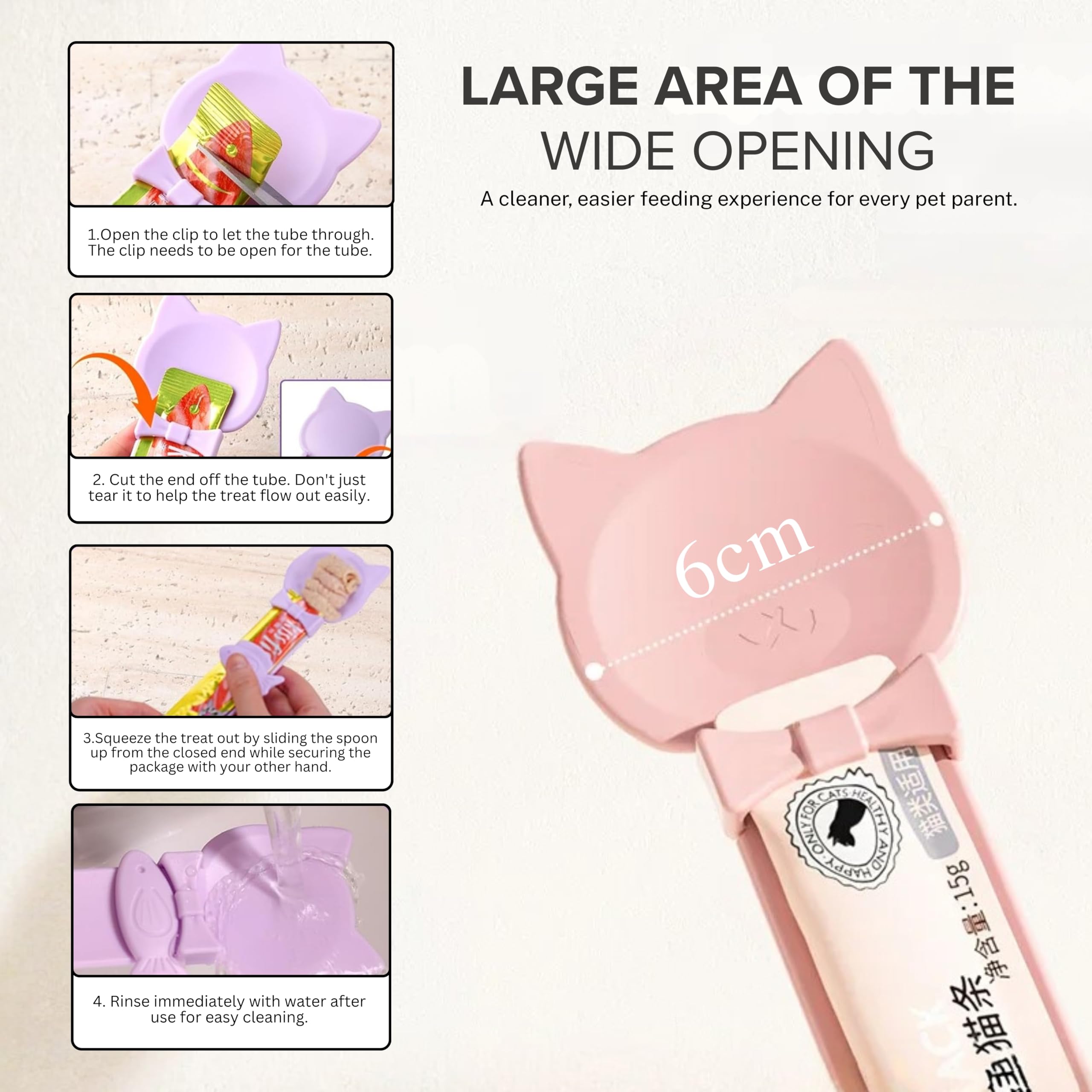 SHAZORY durable hips cat feeding spoon built for repeated use and easy cleaning