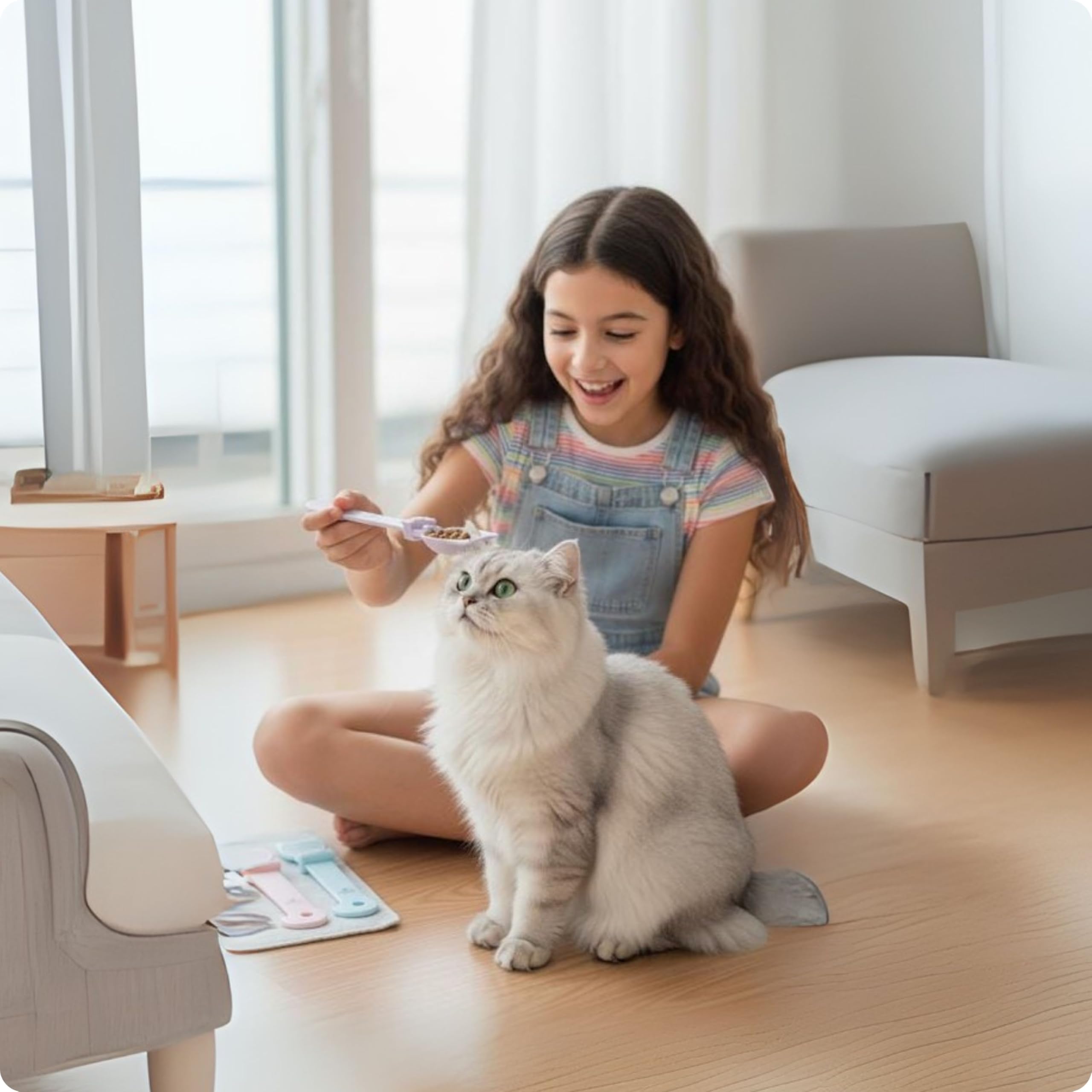 SHAZORY snack-time helper for indoor cats, kittens, and small pets