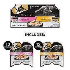 Sheba Chicken Alfredo Sauce Entrée Tray highlights savory flavor for a satisfying cat meal.