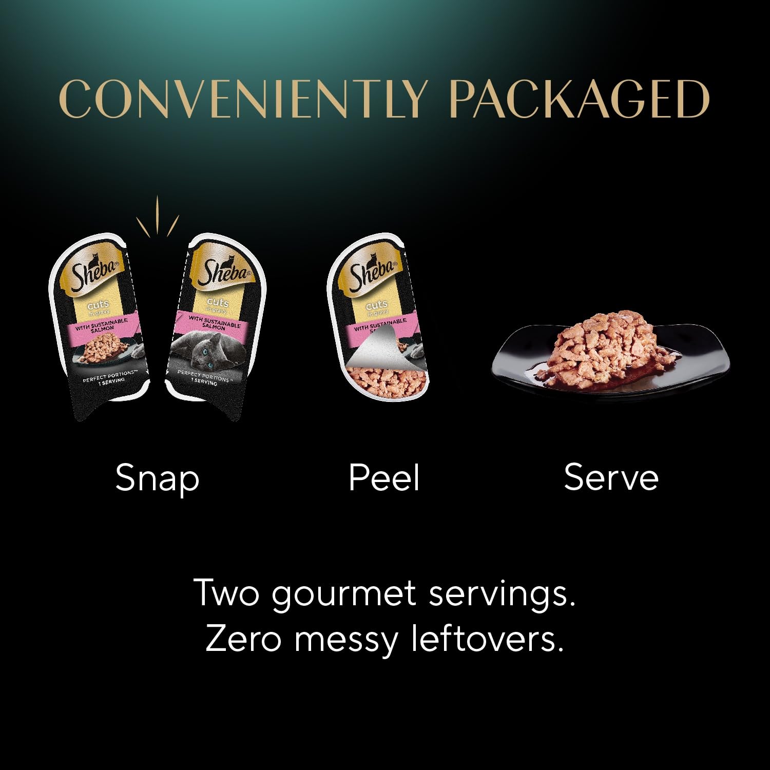 Sheba ingredient panel close-up shows essential vitamins and minerals.