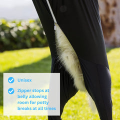 Shed Defender Sport dog onesie in calming fit promoting comfort during anxious moments