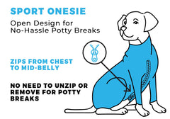 Shed Defender Sport recovery-use worn after surgery acts as a cone-replacement alternative.