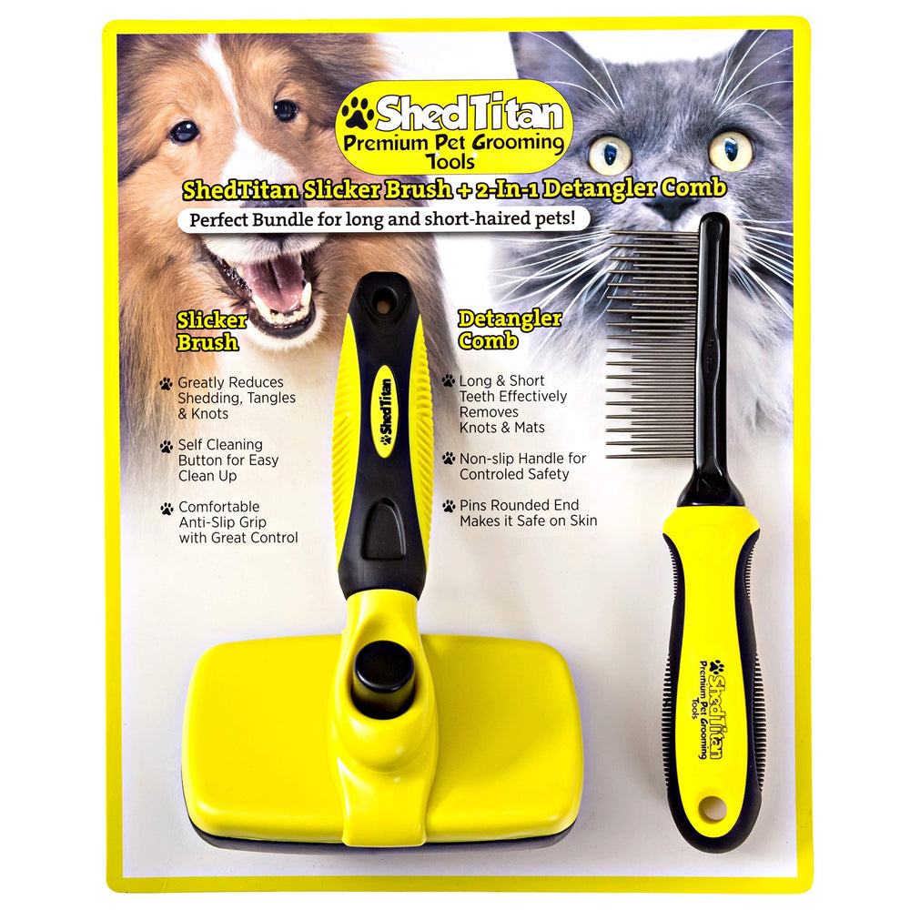 ShedTitan ergonomic anti-slip grip supports comfortable, fatigue-free grooming.