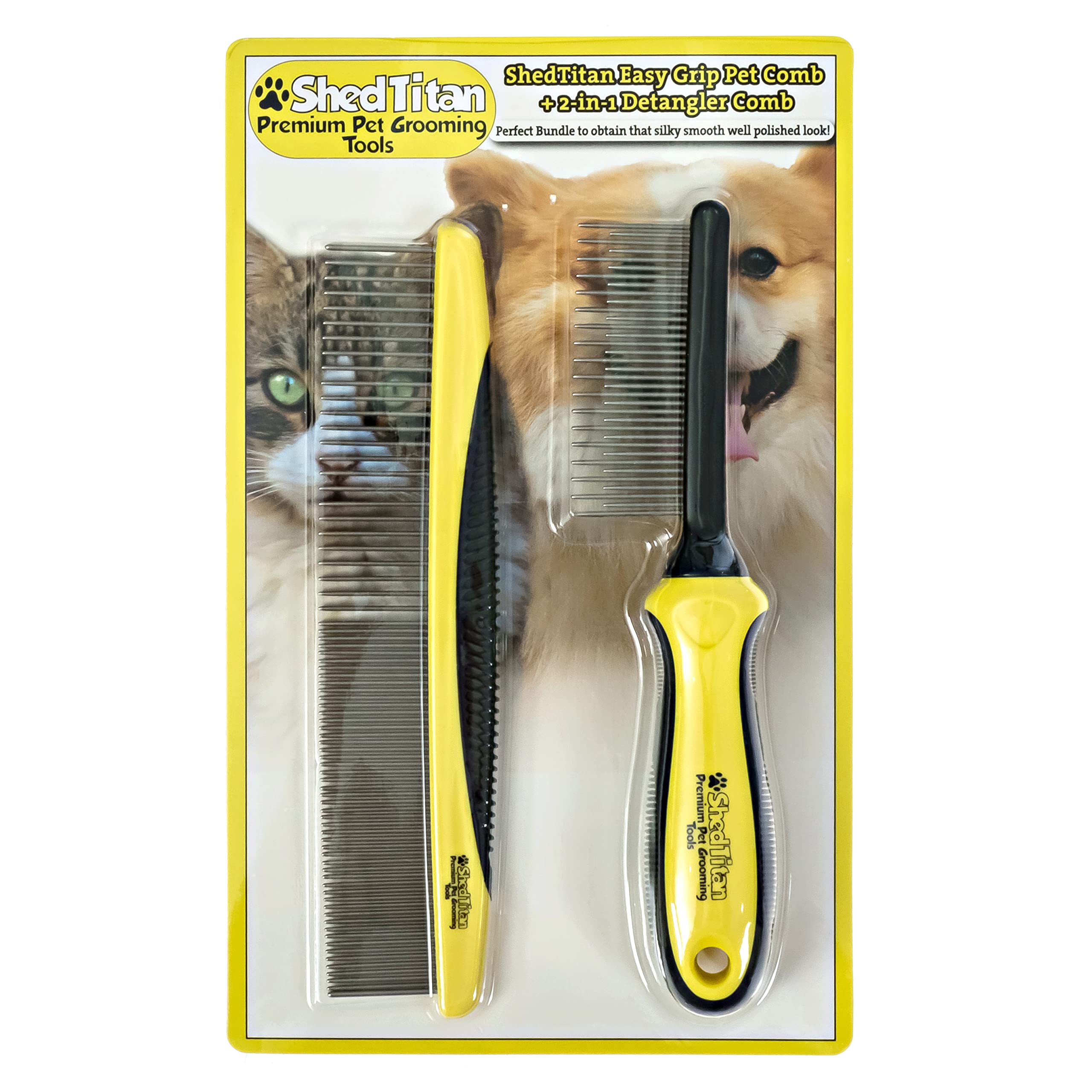 SHEDTITAN knots-removal image showcases gentle detangling without pulling