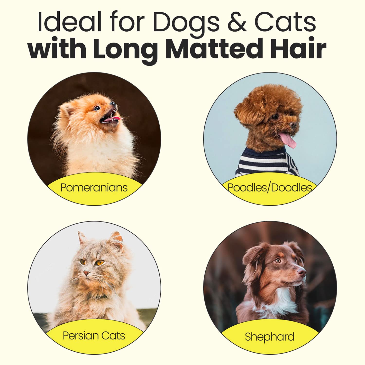 SHEDTITAN matted-fur dematting tool smooths thick coats