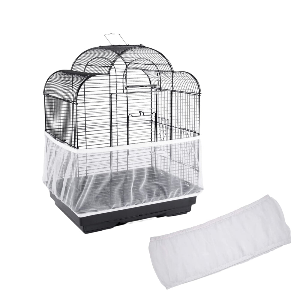 Sheens Bird Cage Cover White Seed Catcher keeps floors tidy and birds comfortable.