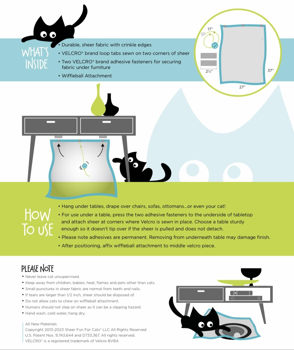 Sheer Fun For Cats wiffleball attachment in action encourages stalking and batting.