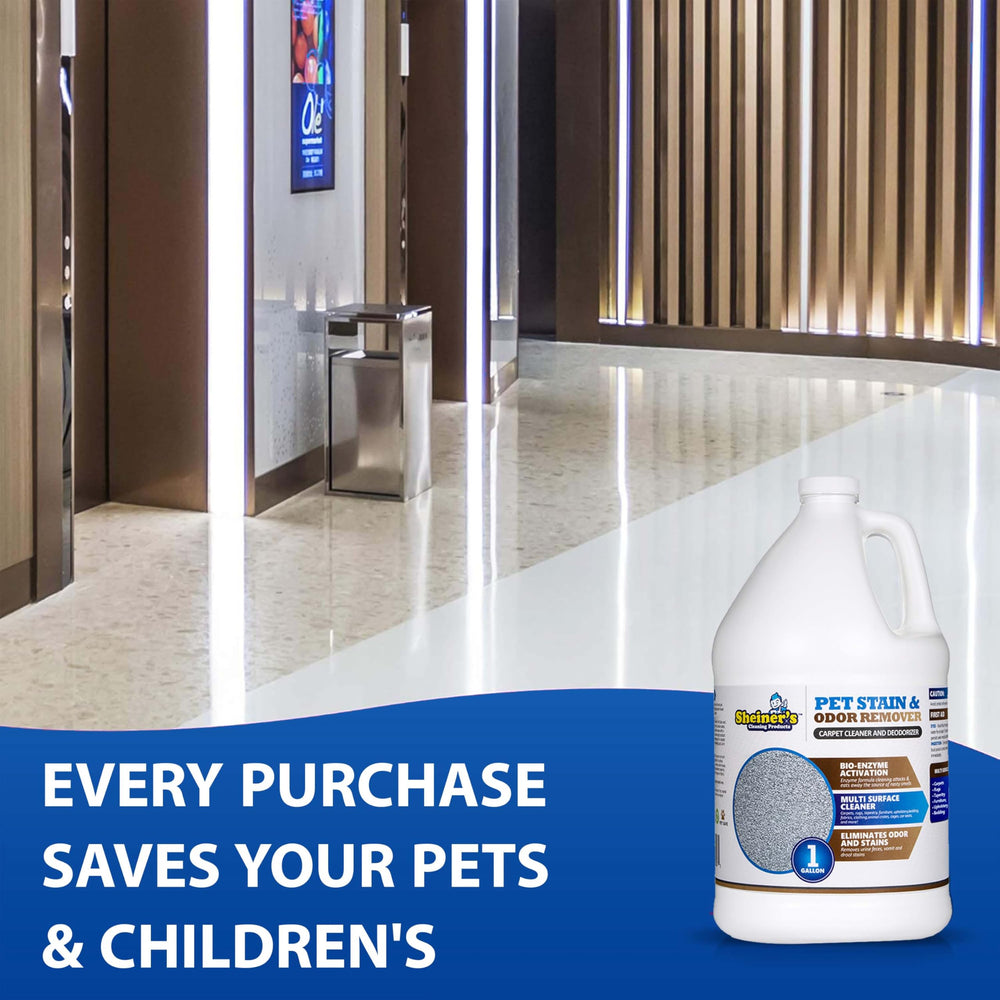 Sheiner's Pet Urine Enzyme Cleaner multi-surface use keeps spaces fresh