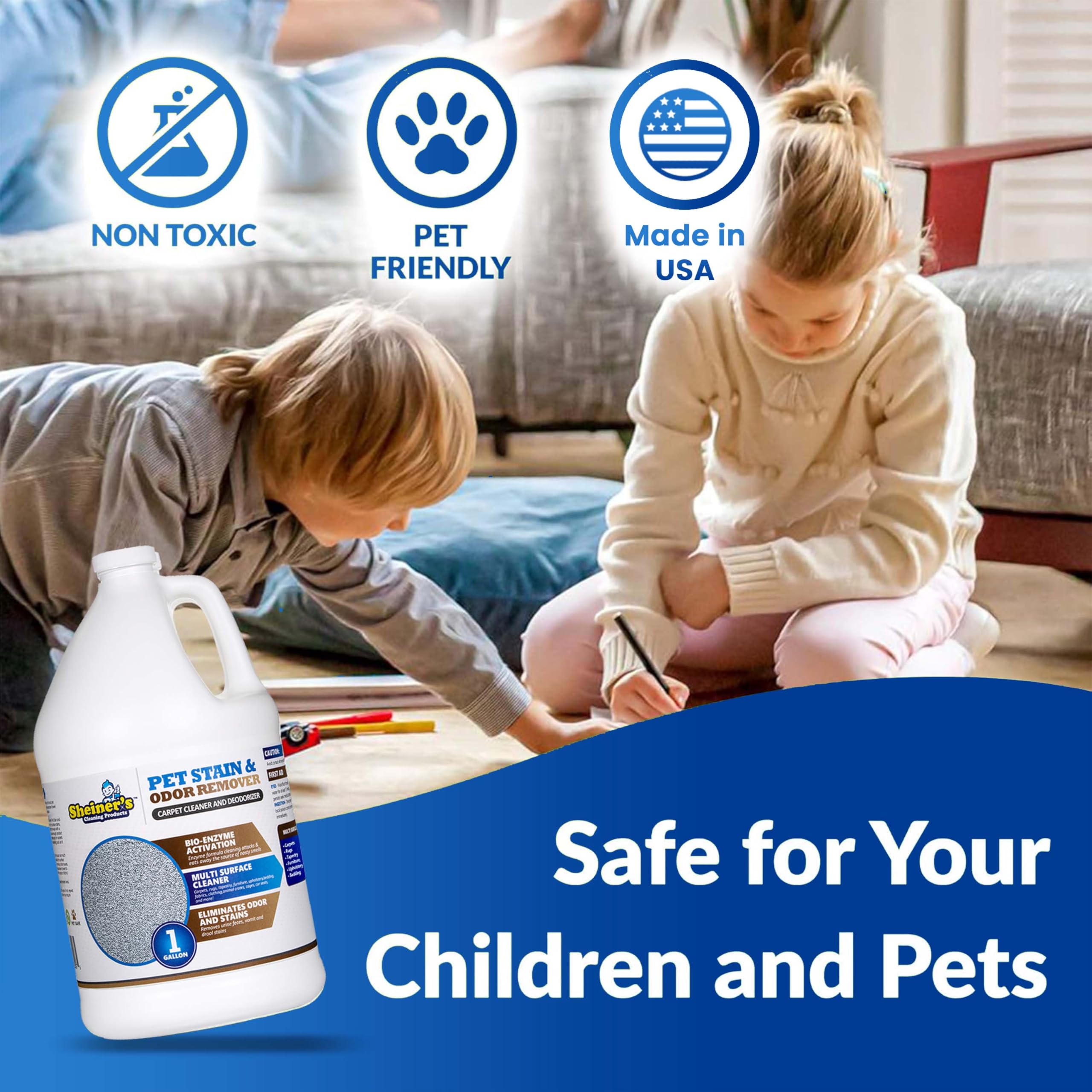 Sheiner's Pet Urine Enzyme Cleaner upholstery clean for sofas and cushions