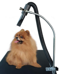 SHELANDY dryer hose holder top clamp keeps hose steady for hands-free grooming.