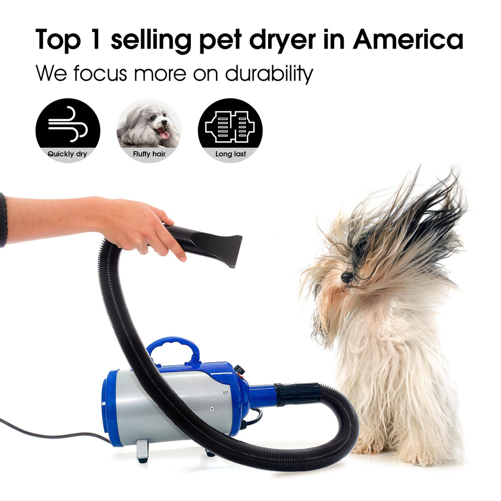 SHELANDY Groomer Partner dryer side panel shows adjustable airflow control.