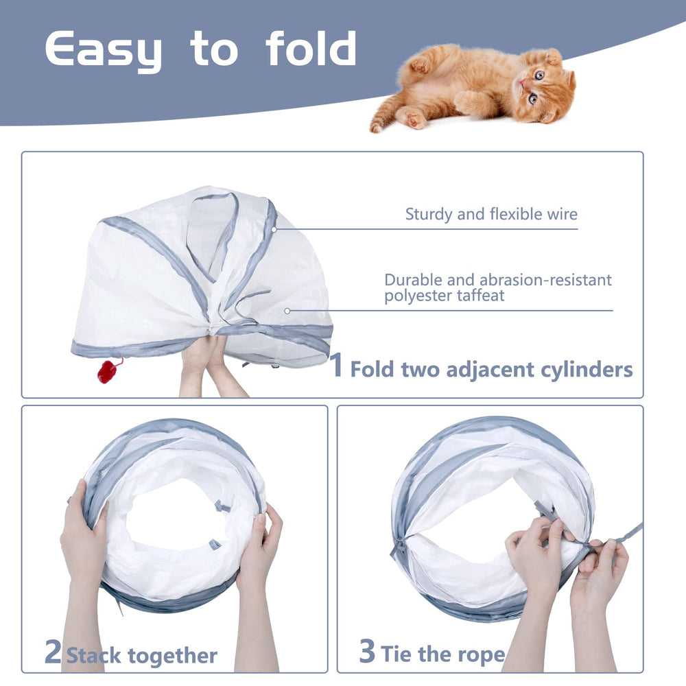 Sheldamy Cat Tunnel tear-resistant material promises durability during lively sessions.