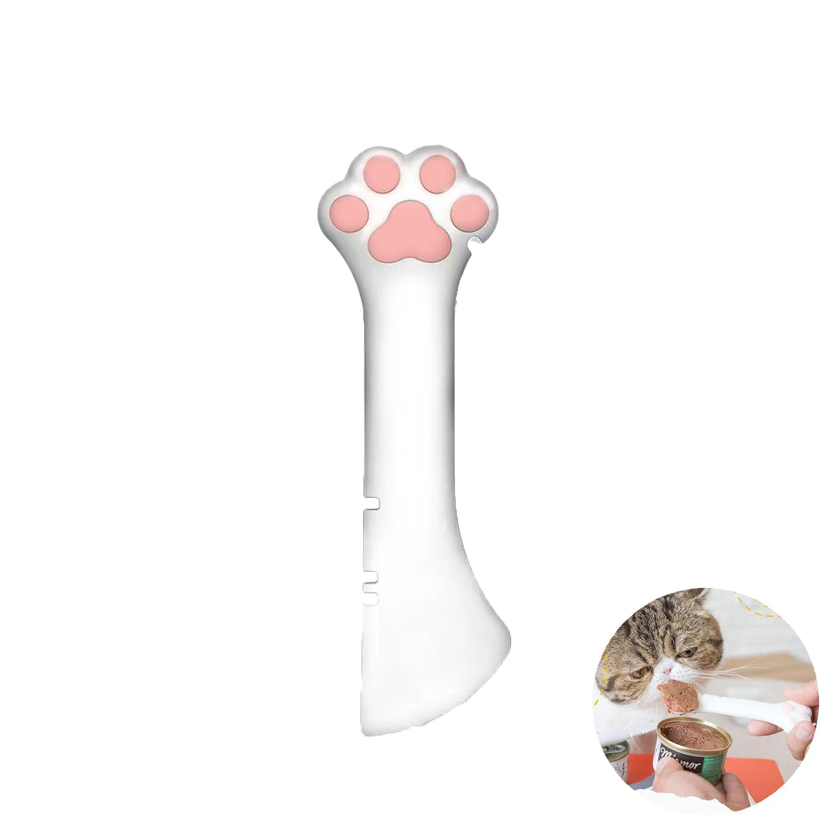 Sheldamy silicone pet food spoon-cat can opener paw; helps remove canned food cleanly