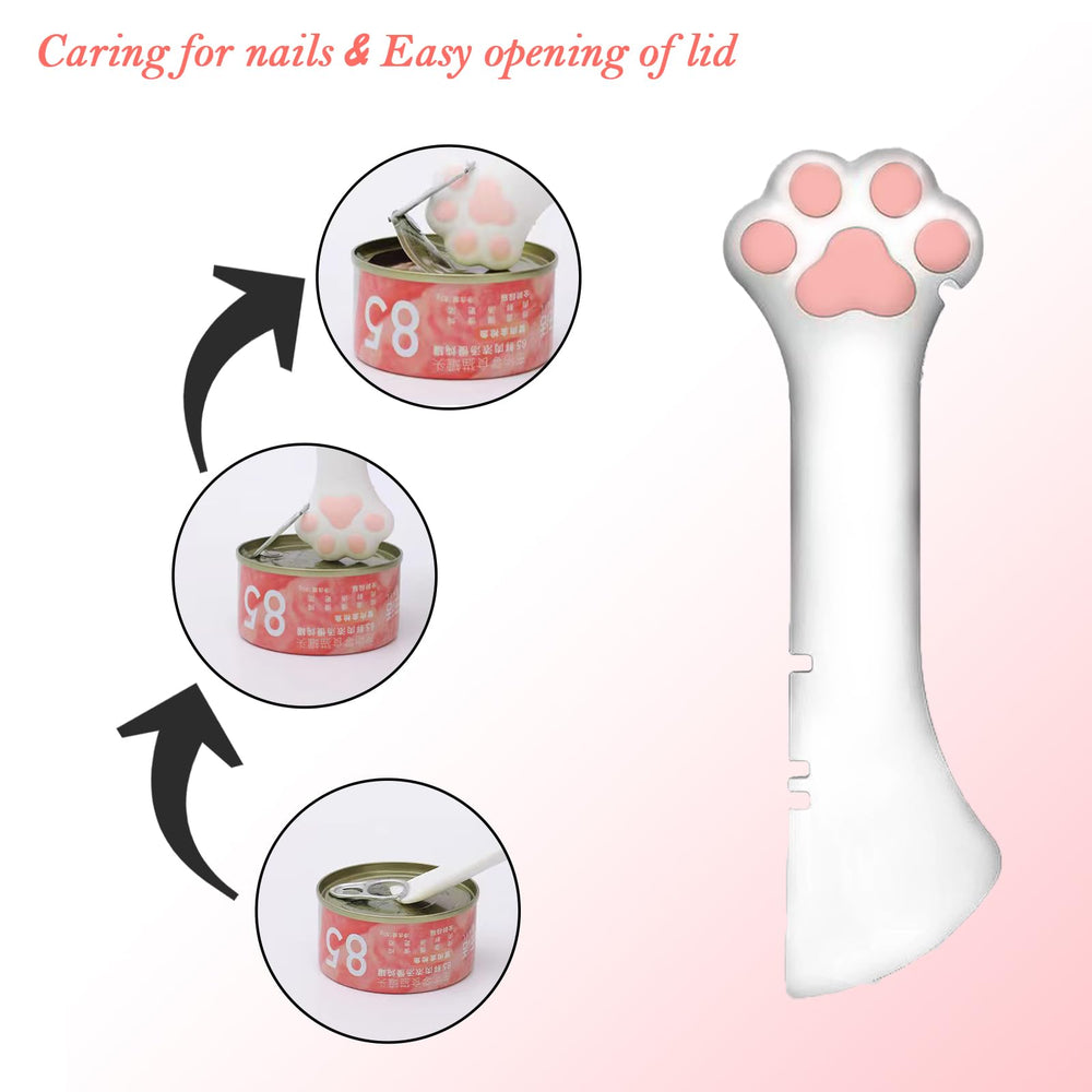 Sheldamy silicone pet food spoon-mini spatula for precise serving from small cans