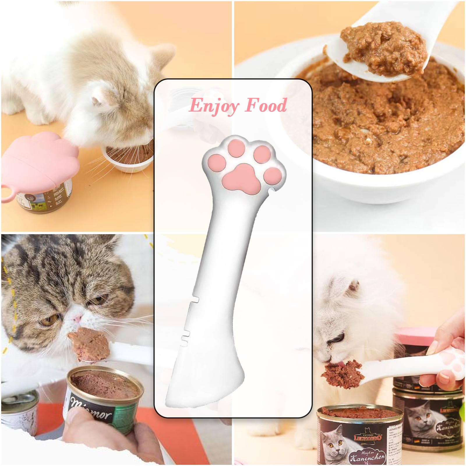 Sheldamy silicone pet food spoon-wet or dry food use, versatile feeding aid
