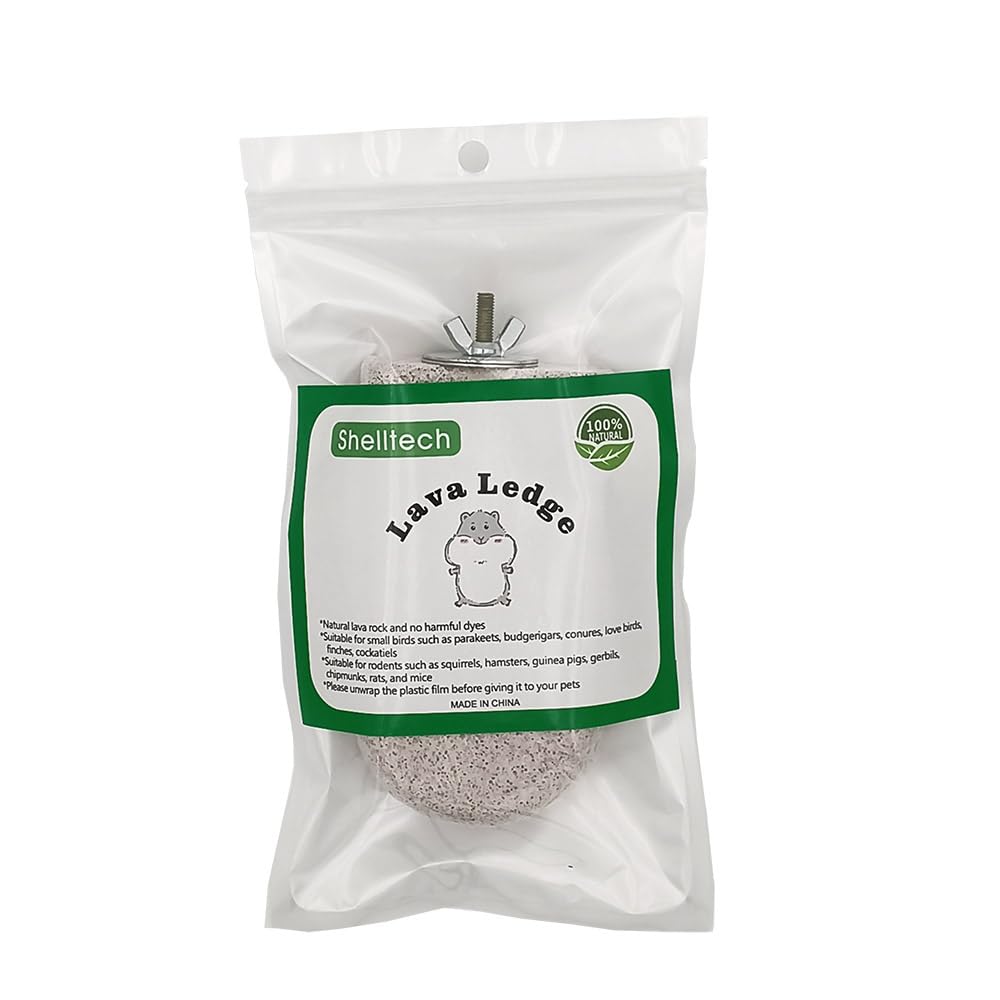 Shelltech pumice-ledge chinchilla-gnawing feature for dental wear