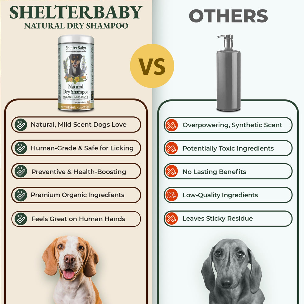 ShelterBaby puppies-safe formula designed for sensitive skin on small dogs.