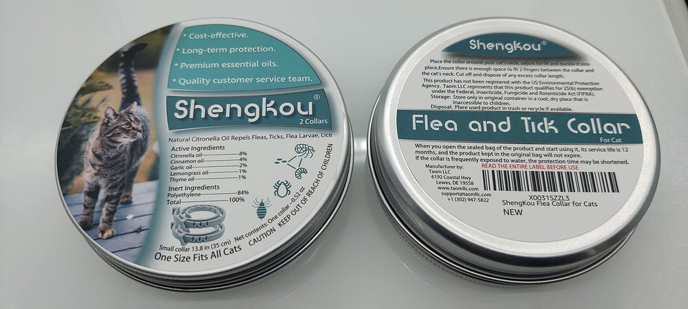 ShengKou cat collar protects during walks and baths.