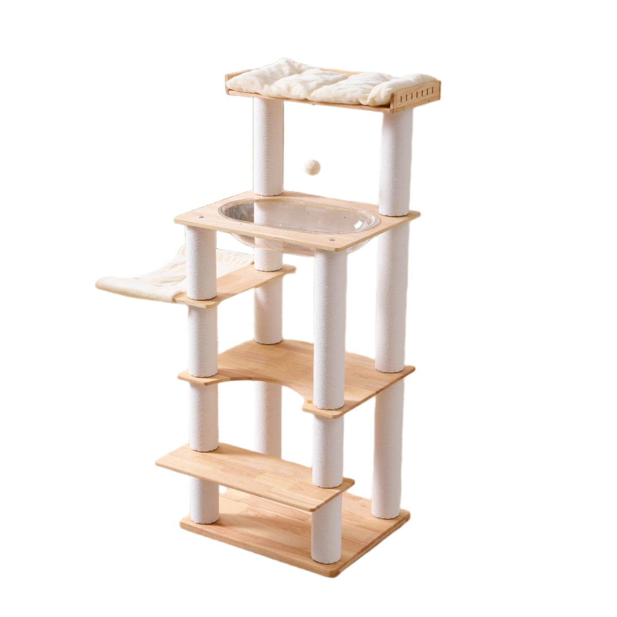 SHENGOCASE cat tree 57 inches tall perch showcases sturdy design for big cats at home