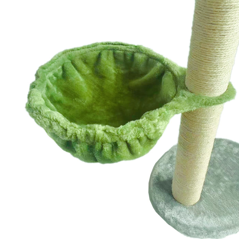 SHENGOCASE cat tree accessory pack includes nest hammock and toys.